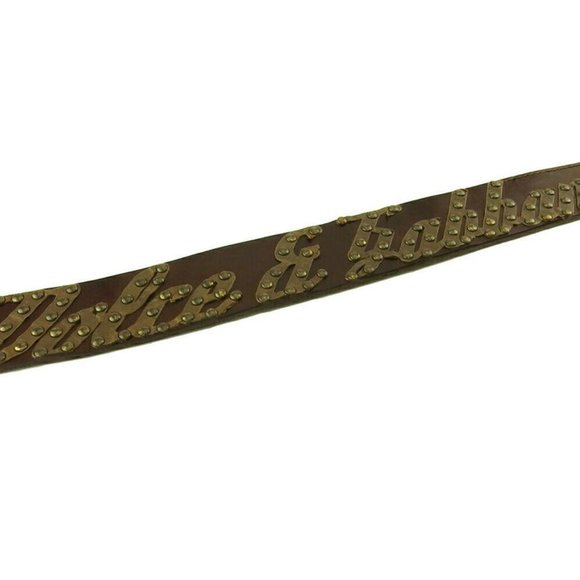 DOLCE & GABBANA Belt Studds Leather ~ Gold Bracket AUTHENTIC - Picture 2 of 8